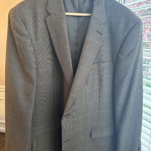 Men's Tommy Hilfiger Sportcoat Brown with Blue Plaid 46R